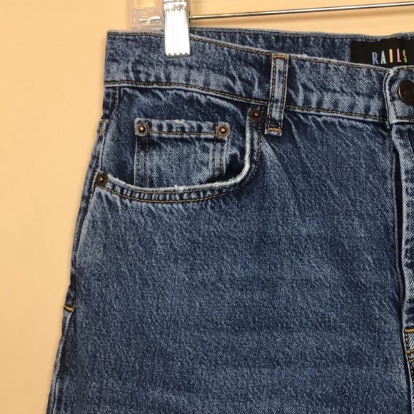 Rails The Speedway 90’s Boyfriend Button-Fly Medium Wash Straight Leg Jeans - Picture 4 of 13